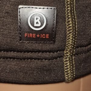 Bogner Fire + Ice Womens Brown 1/4 Zip Ski Base Layer Therm Pullover Top Size 10